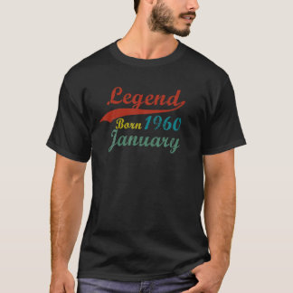 Camiseta Regalos De 60 Años Nacidos Desde Enero De 1960-202