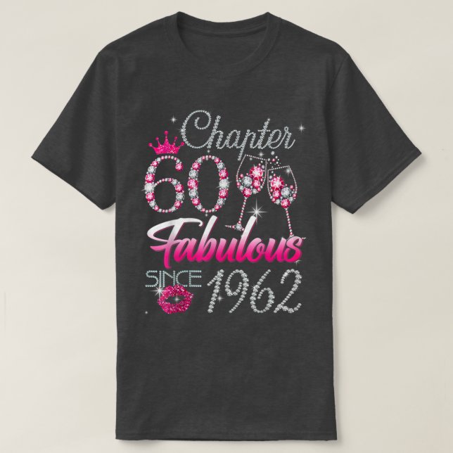 Camiseta Regalos de 60 años y fabulosos desde 1962 60th B (Diseño del anverso)