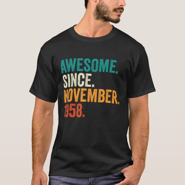 Camiseta Regalos De 64 Años Impresionantes Desde Noviembre  (Anverso)
