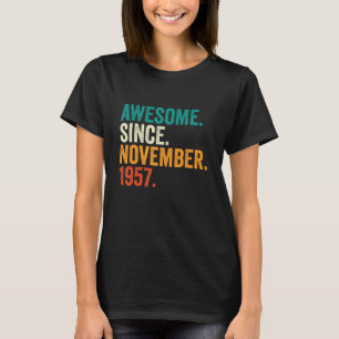 Camiseta Regalos De 65 Años Impresionantes Desde Noviembre
