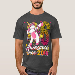 Camiseta Regalos de 6 años Unicorn Dabbing 6cumpleaños Gir