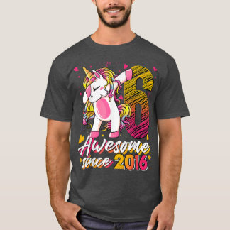 Camiseta Regalos de 6 años Unicorn Dabbing 6cumpleaños Gir