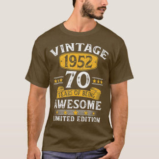 Camiseta Regalos de 70 años de antigüedad de 1952 Regalos d