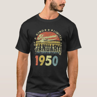Camiseta Regalos De 72 Años Impresionantes Desde Enero De 1