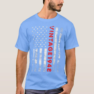 Camiseta Regalos De 74 Años Vintage Bandera Estadounidense
