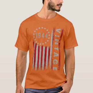 Camiseta Regalos De 78 Años Vintage Bandera Estadounidense 