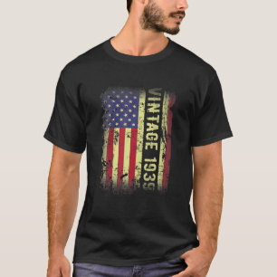 Camiseta Regalos De 83 Años Vintage Bandera Estadounidense 