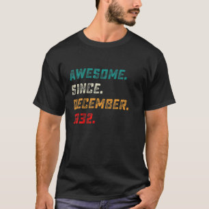 Camiseta Regalos De 90 Años Impresionantes Desde Diciembre