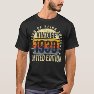 Camiseta Regalos de 91 años Vintage 1930 Limited Edition 91