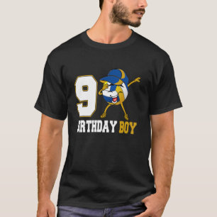 Camiseta Regalos de 9 años de antigüedad que doblan voleibo