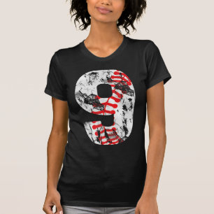 Camiseta Regalos De 9 Años De Edad Número 9 De Béisbol Nove