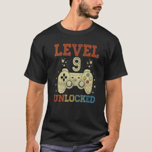 Camiseta Regalos de 9 años Nivel 9 Desbloqueados Vid de cum
