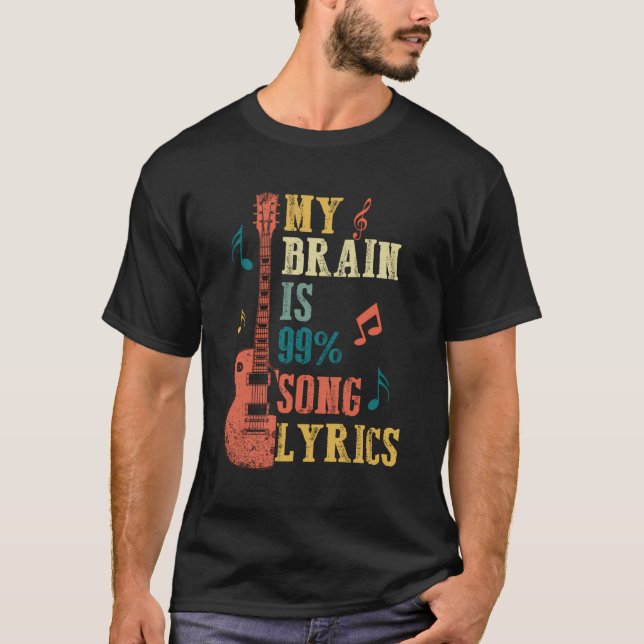 Camiseta Regalos De Amante De La Música - Mi Cerebro Es Div (Anverso)
