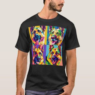 Camiseta Regalos de amantes del arte de los perros pastores