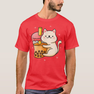 Camiseta Regalos de Anime Kawaii Cat Boba Bubble Tea Merch