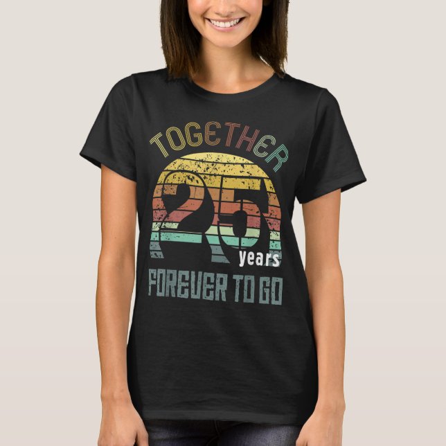 Camiseta Regalos De Aniversario Boda De 25 Años Para Pareja (Anverso)