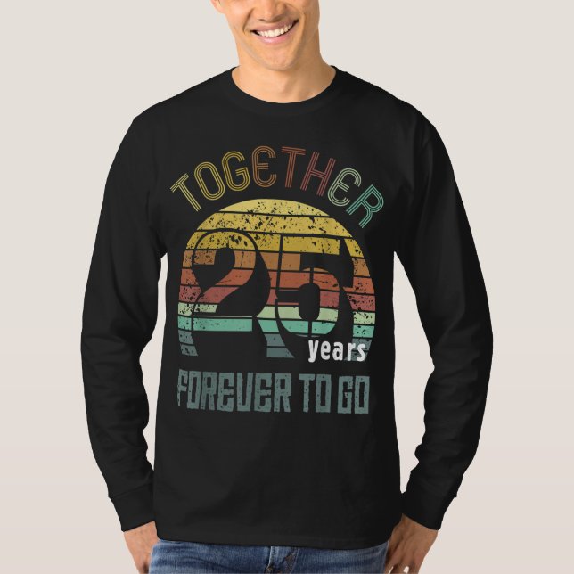 Camiseta Regalos De Aniversario Boda De 25 Años Para Pareja (Anverso)