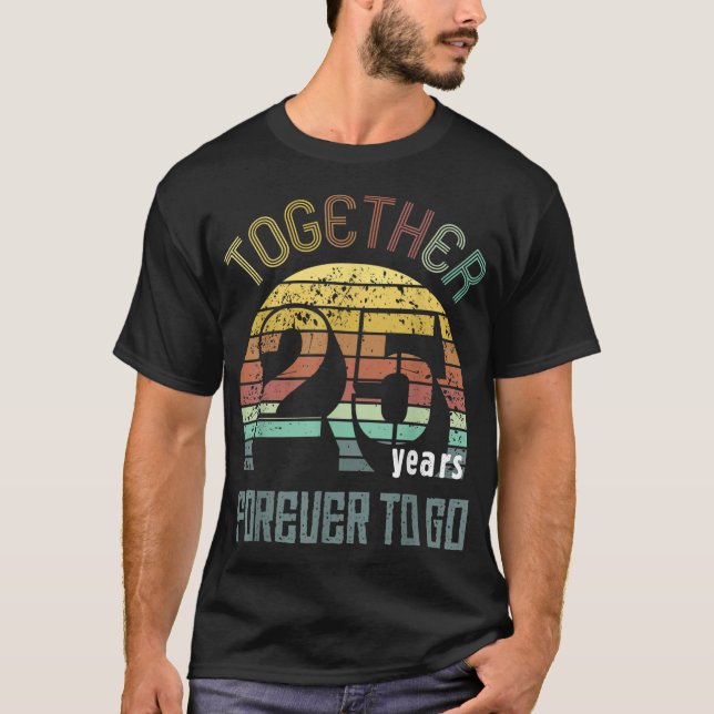 Camiseta Regalos De Aniversario Boda De 25 Años Para Pareja (Anverso)