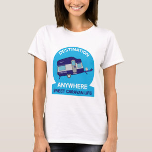 Camiseta Regalos de arte de caravanas - Amo mi café de cara