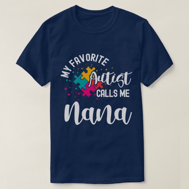 Camiseta Regalos De Autismo Para Hombres Abuela Mujeres Adu (Diseño del anverso)