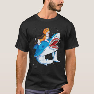 Camiseta Regalos de Beagle montando tiburón Jawsome Amante 