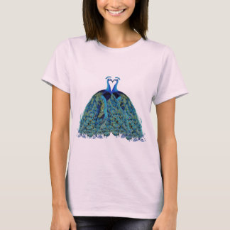 Camiseta Regalos de Boda de Beso de Peacocks Vintage