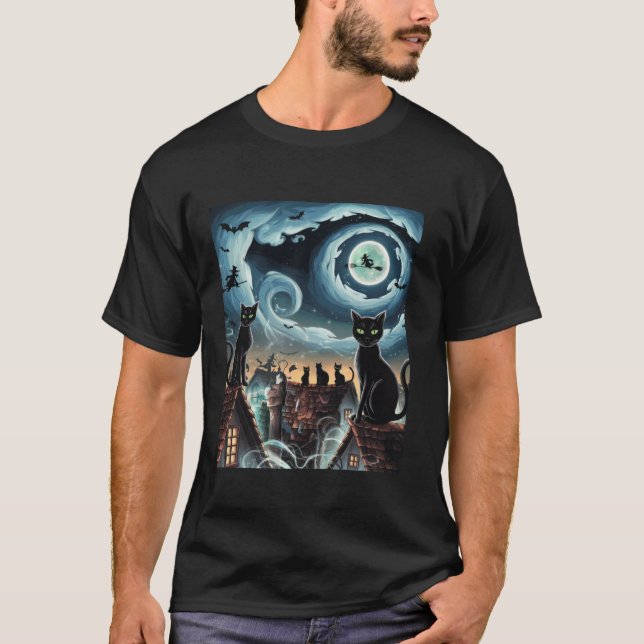 Camiseta Regalos de calabaza nocturna Starry de Halloween C (Anverso)