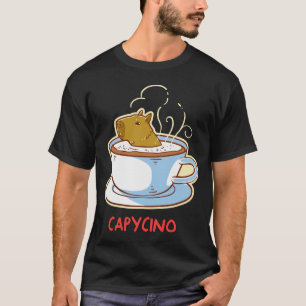 Camiseta regalos de capibara, capycino, café capuchino, lin