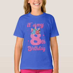 Camiseta Regalos de chica de 8 años, Chicas del octavo cump