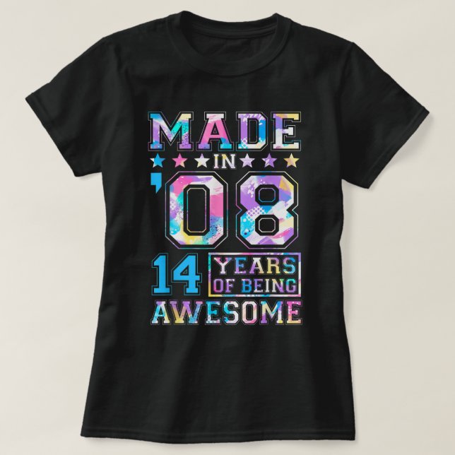 Camiseta Regalos de Chicas de 14 años por regalo de cumplea (Diseño del anverso)