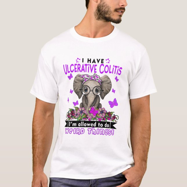 Camiseta Regalos de Cinta de Cinta Ulcerativa Mes de Concie (Anverso)