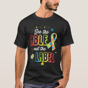 Camiseta Regalos de Conciencia del Autismo Ver lo Capaz No 