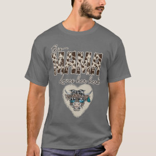 Camiseta Regalos de Cow Print Mama Farmer Mama Le Gustan He