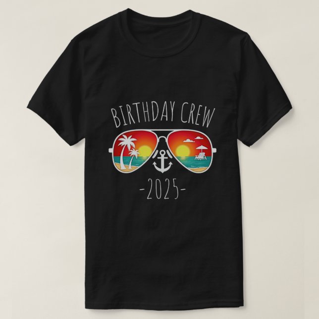 Camiseta Regalos de crucero de cumpleaños 2025 Escuadrón Fi (Diseño del anverso)