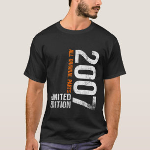 Camiseta Regalos de cumpleaños 2007 vintage niño niña 18 añ