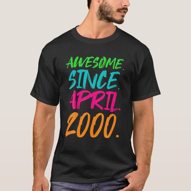 Camiseta Regalos de cumpleaños 20 - Increíble desde abril d (Anverso)