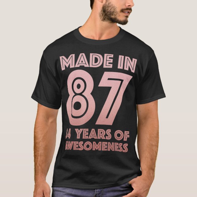 Camiseta Regalos de cumpleaños 34 hombres mujer hijo de 34  (Anverso)