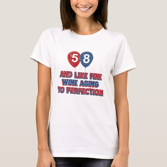 Camiseta regalos de cumpleaños 58 años (Anverso)