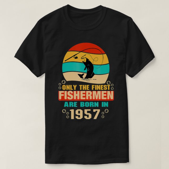 Camiseta Regalos de cumpleaños 65 para pescadores de 65 año (Diseño del anverso)