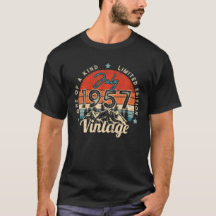 Camiseta Regalos De Cumpleaños 65 Vintage Julio 1957 Uno De