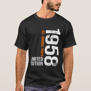 Camiseta Regalos de cumpleaños 68 para hombres vintage 1958