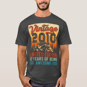Camiseta Regalos de cumpleaños de 12 años Vintage 2010 Ed.
