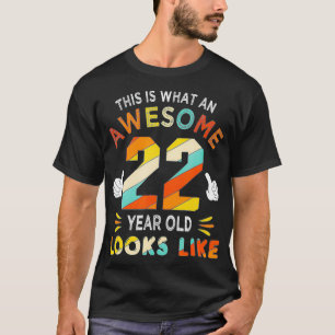 Camiseta Regalos De Cumpleaños De 22 Años Asombrosos