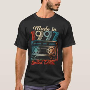 Camiseta Regalos De Cumpleaños De 30 Años Hecho En Cassette