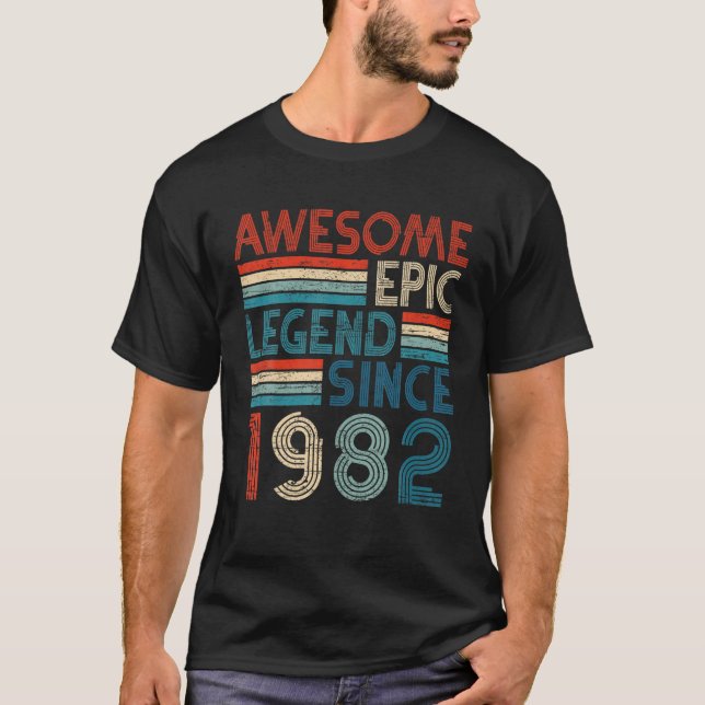 Camiseta Regalos De Cumpleaños De 40 Años, Impresionante Le (Anverso)