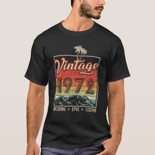 Camiseta Regalos De Cumpleaños De 50 Años Vintage 1972 Impr