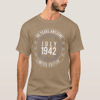 Camiseta Regalos de cumpleaños de 80 años de 1942 increíble