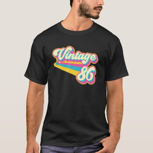 Camiseta Regalos de cumpleaños de estilo retro de 1986 (Anverso)
