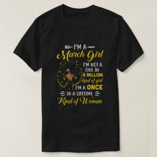 Camiseta Regalos de cumpleaños de marzo Soy una Chica de mu