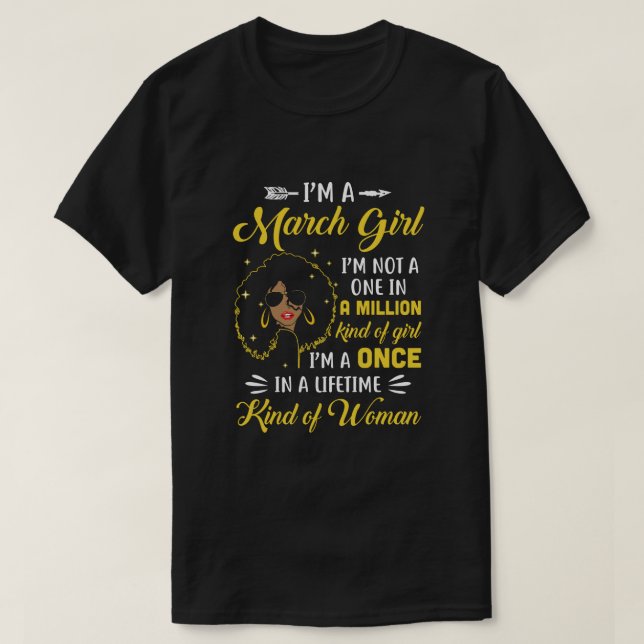 Camiseta Regalos de cumpleaños de marzo Soy una Chica de mu (Diseño del anverso)